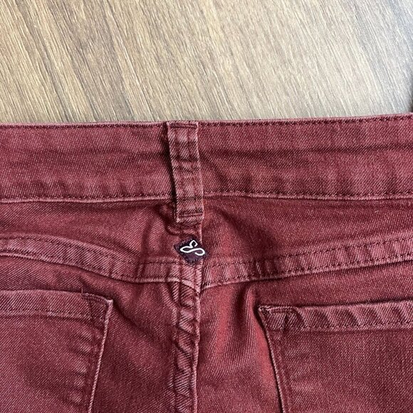 Prana Burgundy Maroon Red Jeans Sz 2 - Picture 9 of 9
